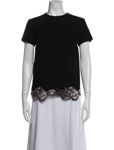 Pre-owned Christopher Kane Wool Crew Neck Top In Black