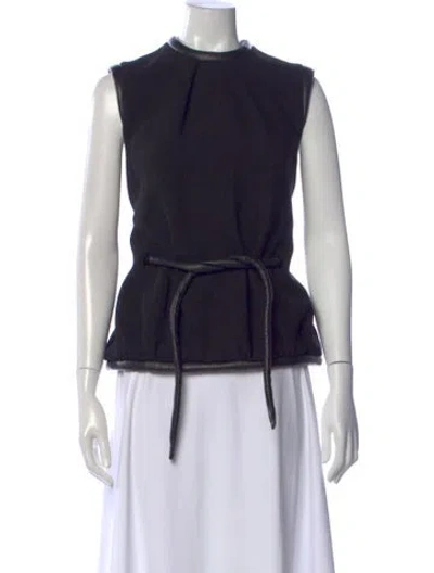 Pre-owned Christopher Kane Wool Crew Neck Top In Blue