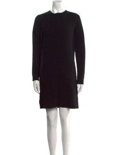 Pre-owned Christopher Kane Wool Mini Dress In Black