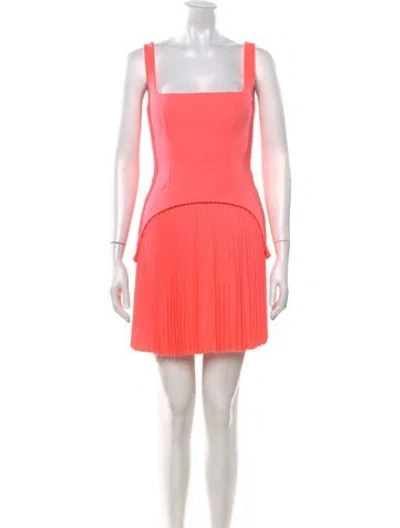 Pre-owned Christopher Kane Wool Mini Dress In Pink