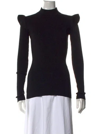 Pre-owned Christopher Kane Wool Mock Neck Sweater In Black