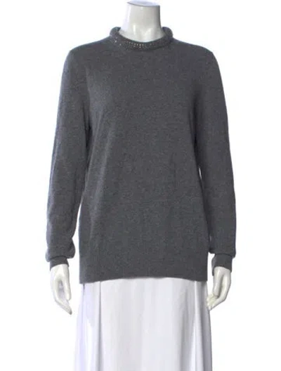 Pre-owned Christopher Kane Wool Mock Neck Sweater In Gray