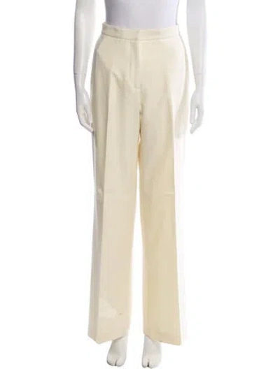 Pre-owned Christopher Kane Wool Wide Leg Pants In Neutral