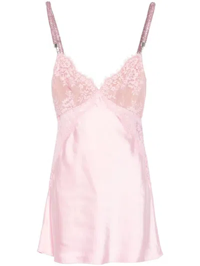 Christopher Kane X Self Portrait Satin Dress With Lace Detail