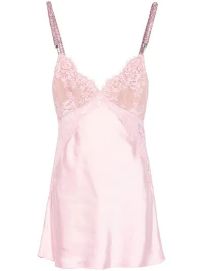 Christopher Kane X Self Portrait Satin Dress With Lace Detail
