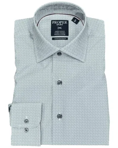 Christopher Lena Men's Proper Sport Performance Slim Fit Shirts In Blk In Multi