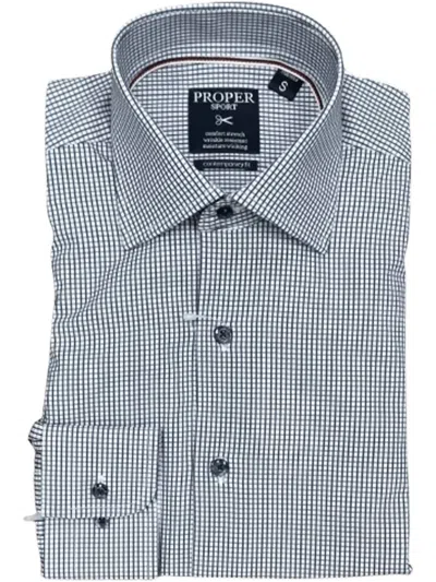 Christopher Lena Men's Proper Sport Performance Slim Fit Shirts In Navy