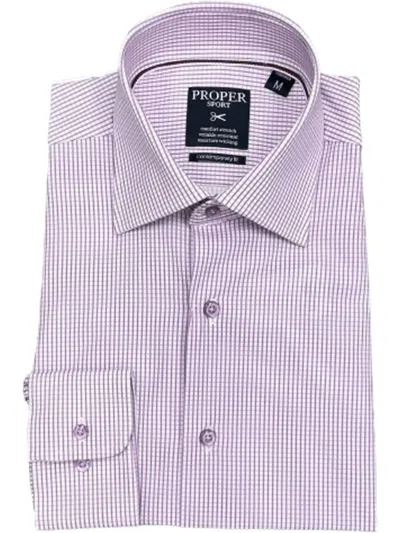Christopher Lena Men's Proper Sport Performance Slim Fit Shirts In Purple