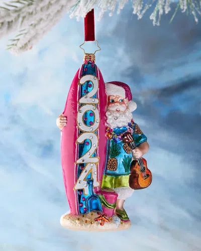 Christopher Radko 2024 Island Breeze Chris Kringle Christmas Ornament In Multi