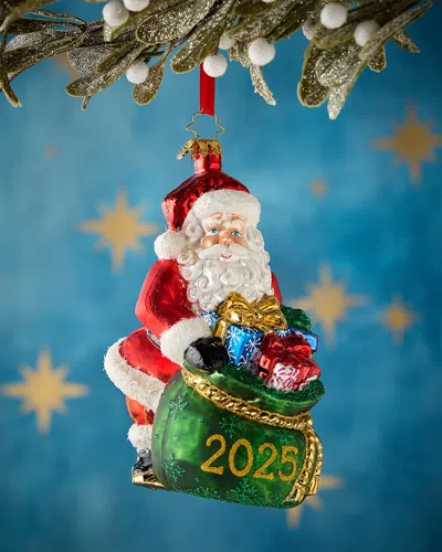 Christopher Radko 2025 Santa's Yearly Gift Drop Christmas Ornament In Multi