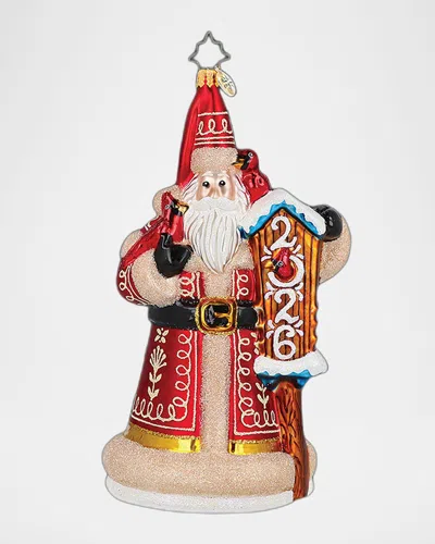 Christopher Radko 2026 Country Cardinal Santa Christmas Ornament In Red