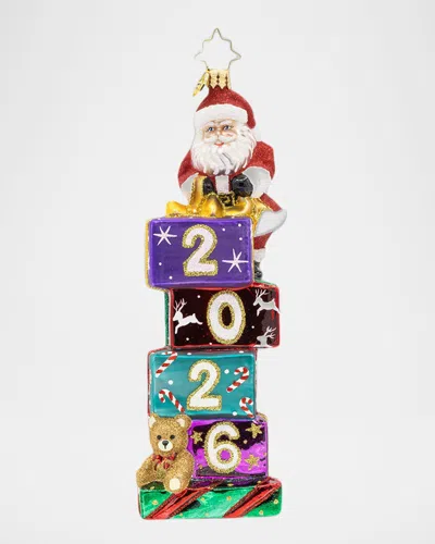 Christopher Radko 2026 Stacking Up The Years Christmas Ornament In Multi