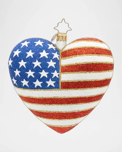 Christopher Radko 250 Years Heart Of Independence Christmas Ornament In Multi