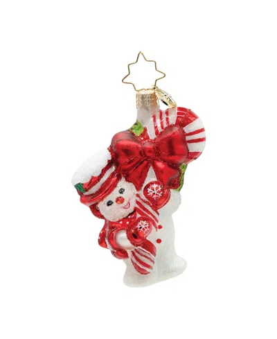 Christopher Radko 3" Snowy Retro Cheer Gem Ornament In Red