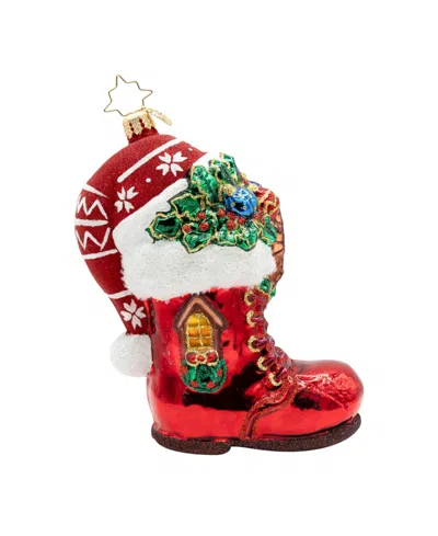 Christopher Radko 5.75" The Jolly Boot Inn Ornament In Multi