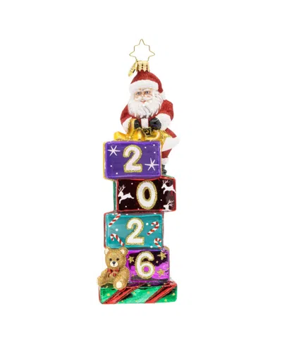 Christopher Radko 6.75" Stacking Up The Years 2026 Ornament In Multi
