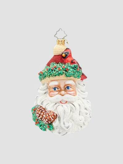Christopher Radko American Santa Woodland Wishes Santa Ornament In Multi
