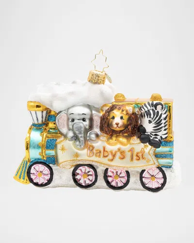 Christopher Radko Baby & Apos;s First Tiny Travelers Christmas Ornament In Multi