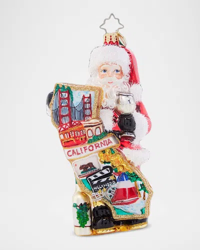 Christopher Radko Cali Claus Christmas Ornament In Multi