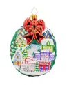 Christopher Radko Christmas Village Charm Ornament In Multi