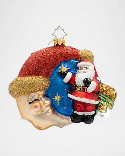 Christopher Radko Crescent Wishes Christmas Ornament In Multi