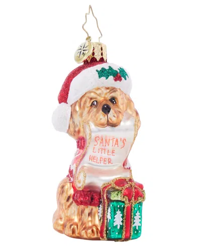 Christopher Radko Festive Furry Friend Gem Ornament In Multi