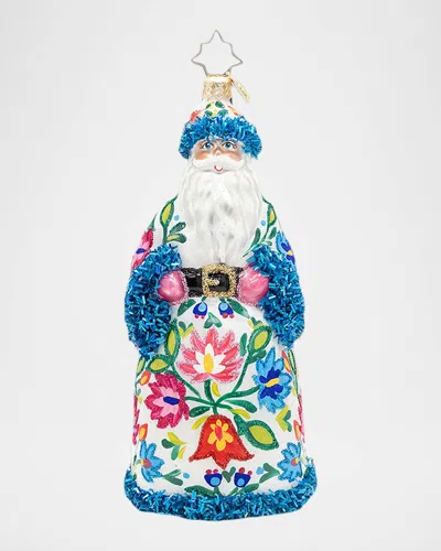 Christopher Radko Folklore Noel Christmas Ornament In Blue