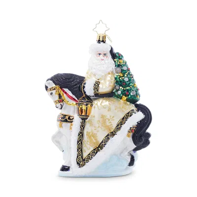 Christopher Radko Golden Coat Calvary Glass Ornament In Multi