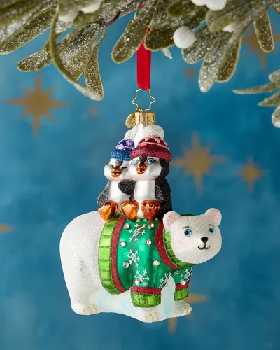 Christopher Radko Iceberg Buddies Christmas Ornament In Multi