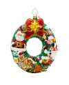 Christopher Radko Jingle All The Way Wreath Ornament In Multi