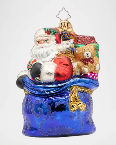 Christopher Radko Kris Kringle & Apos;s Bundle Christmas Ornament In Multi