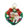 Christopher Radko Mr. & Mrs. Claus Mistletoe Moment Gem Ornament In Multi