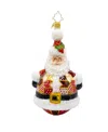 Christopher Radko Quilted Jolly Claus Ornament In Multi