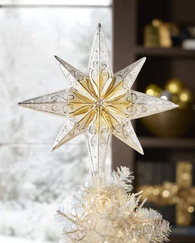 Christopher Radko Radiant Stellar Christmas Tree Topper In Gold