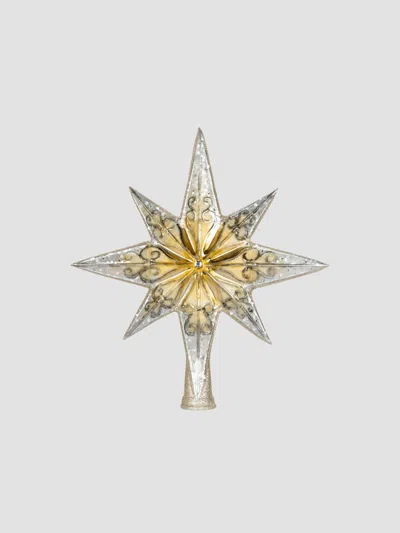 Christopher Radko Radiant Stellar Glass Tree Topper In Multi