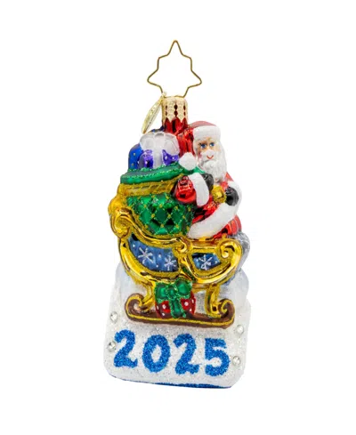 Christopher Radko Rooftop Parking Santa 2025 Gem Ornament In Multi
