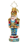 Christopher Radko Royal Elegance Nutcracker Glass Ornament In Multi