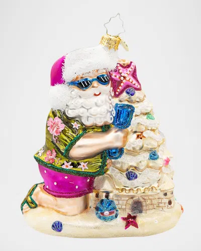 Christopher Radko Sandy Claus Castle Christmas Ornament In Multi