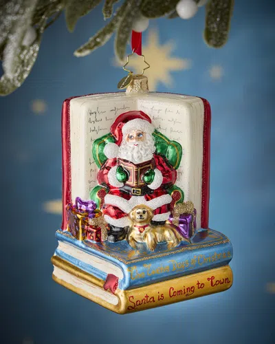 Christopher Radko Santa & Apos;s Book Nook Christmas Ornament
