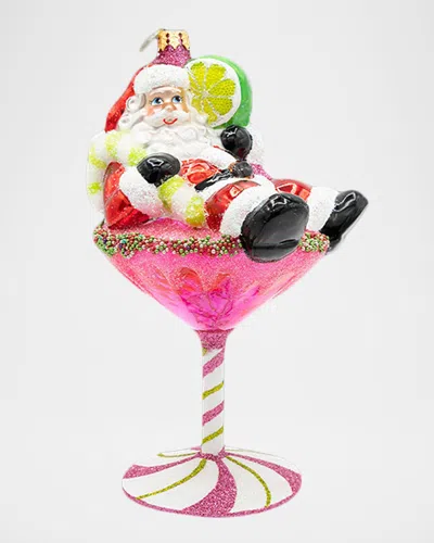 Christopher Radko Santa & Apos;s Christmas Cosmo Ornament In Pink