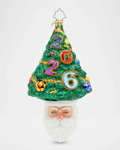 Christopher Radko Santa & Apos;s Sparkling 2026 Christmas Ornament In Green