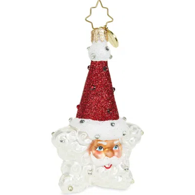 Christopher Radko Santa's Star Power Glass Ornament In White