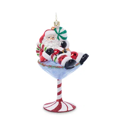 Christopher Radko Santa-tini Glass Ornament In Multi