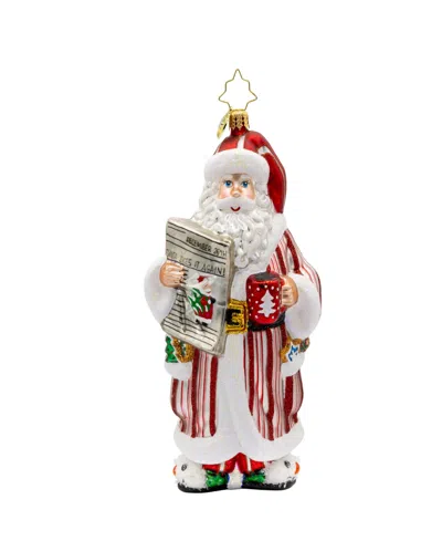Christopher Radko Santas Daily News Ornament In Multi