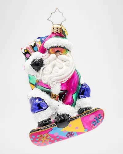 Christopher Radko Shreddin & Apos; Claus Christmas Ornament In Multi
