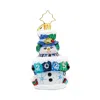 Christopher Radko Snow Gifts Glass Snowman Ornament In Multi