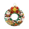 Christopher Radko Snow Gifts Jingle All The Way Glass Wreath Ornament