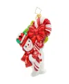 Christopher Radko Snowy Retro Cheer Ornament In Red