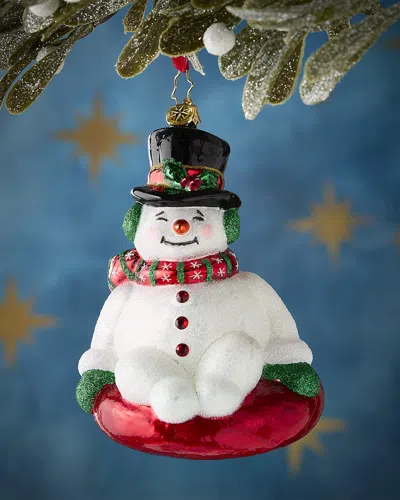 Christopher Radko Snowy Slider Christmas Ornament