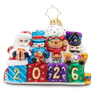 Christopher Radko Stacking Up The Cheer 2026 Glass Ornament In Multi